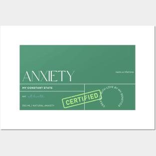 ANXIETY Label Posters and Art